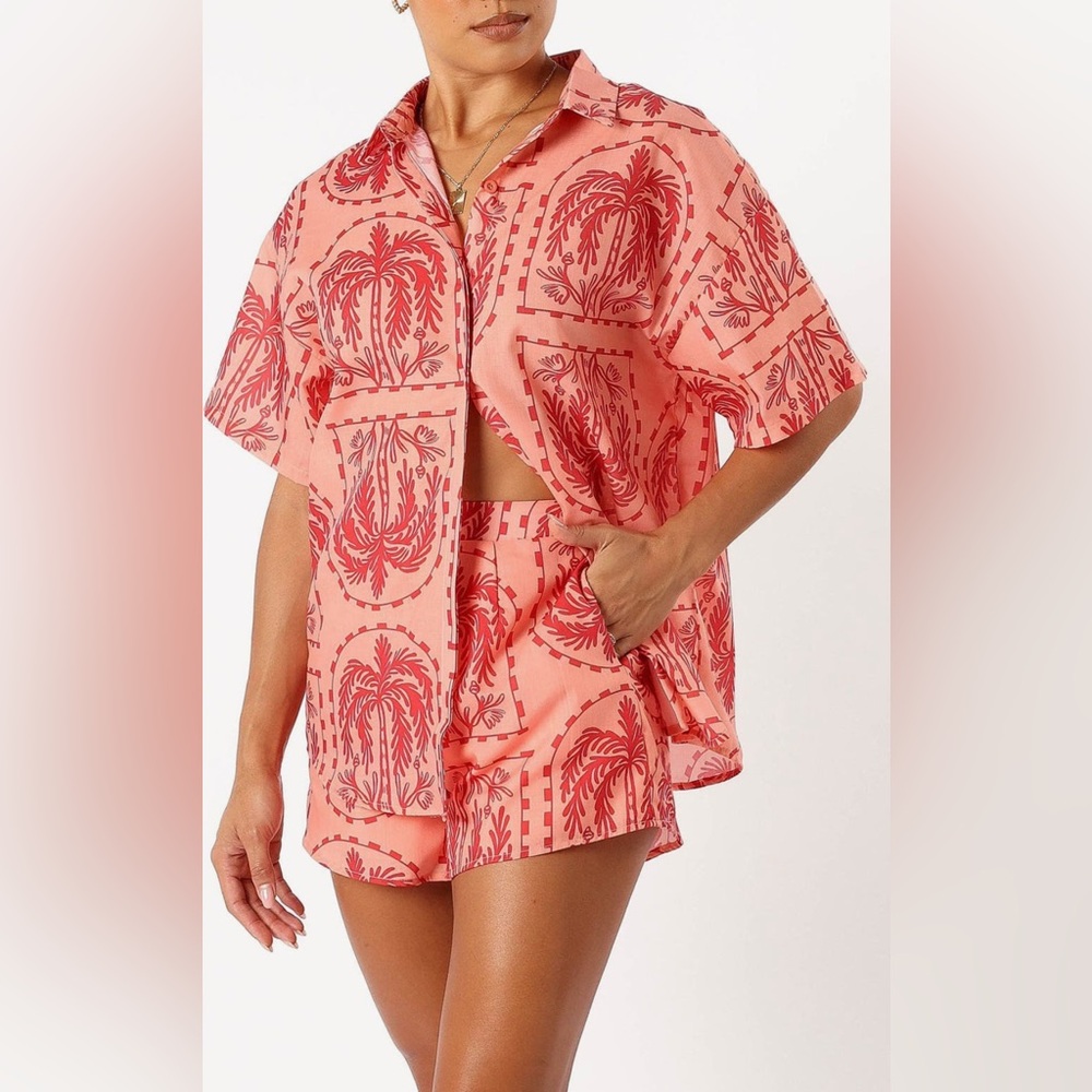 Petal & Pup Cotton Button-Up shirt and pant Set